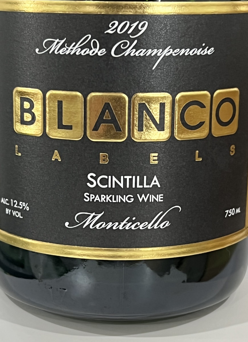 Blanco champagne label